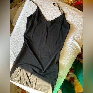 Rhinestone sparkle straps little black dress